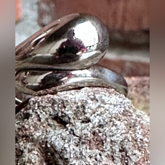 STERLING SILVER RING BYPASS ARTISAN MINIMALIST MODERN 5.5 5493 p - Picture 2 of 8